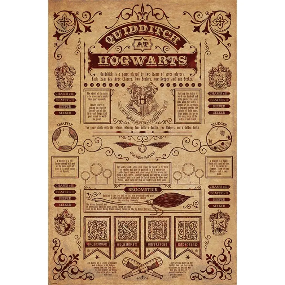 Pyramid International【哈利波特】HARRY POTTER 霍格華茲 魁地奇大賽 英國進口海報