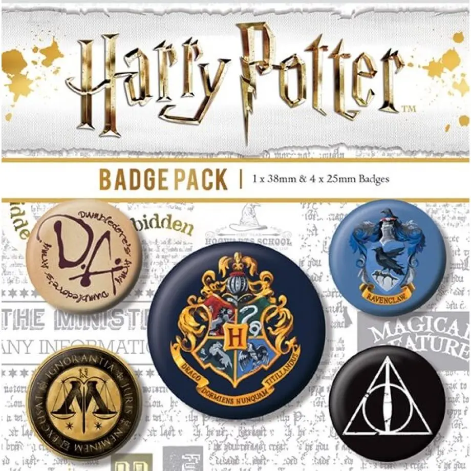 Pyramid International【哈利波特】霍格華茲英國進口徽章組/HARRY POTTER