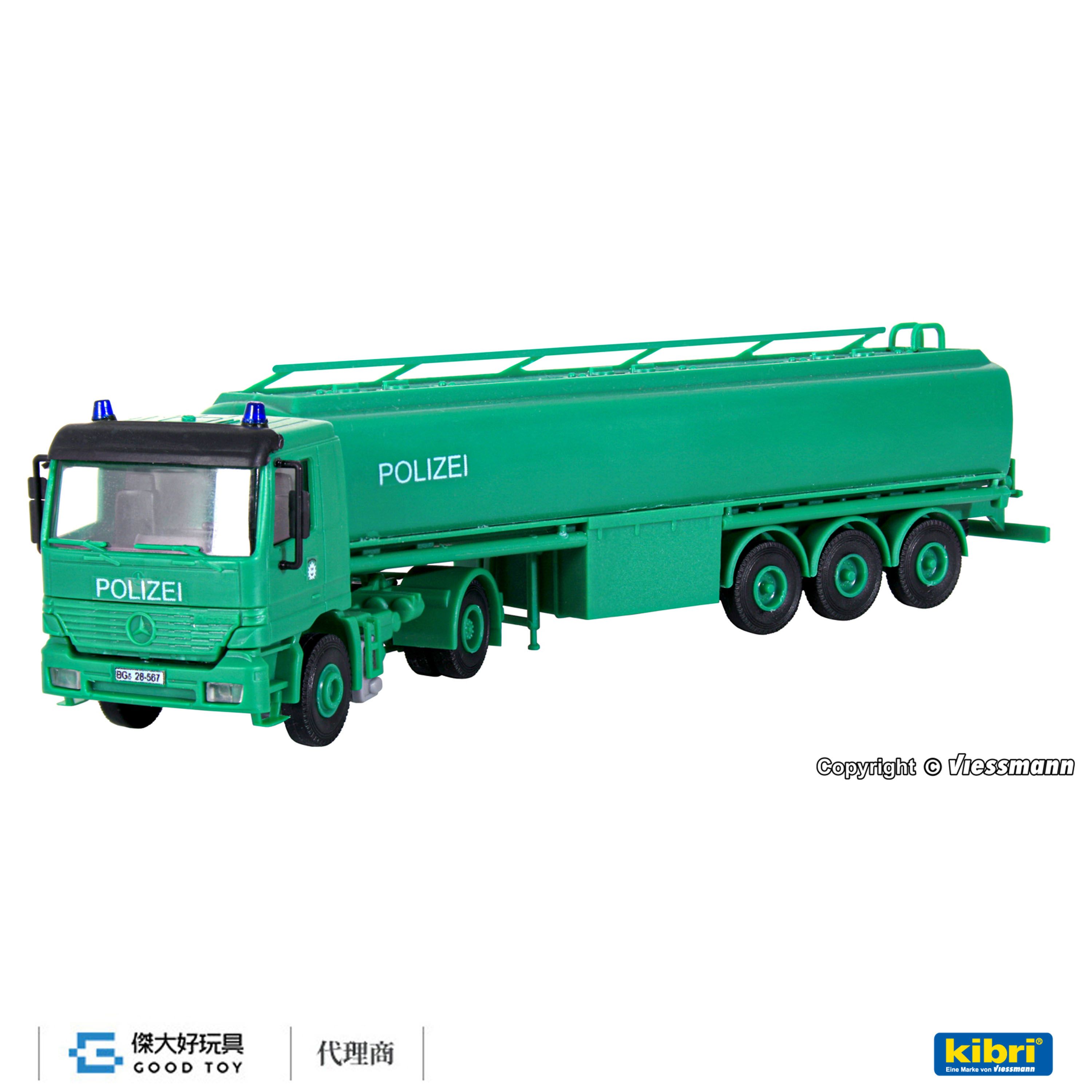kibri 18801 (HO kit) Benz ACTROS 1843 警用油罐車