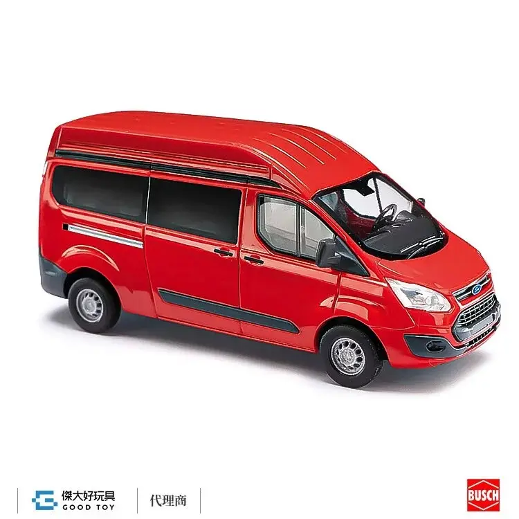 BUSCH 52500 (HO) Ford Transit Custom 高頂巴士 紅色