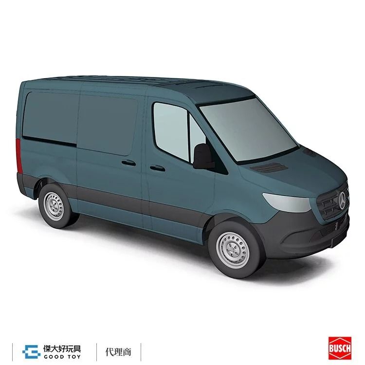 BUSCH 53401 (HO) Mercedes-Benz Sprinter Short Rs 灰色