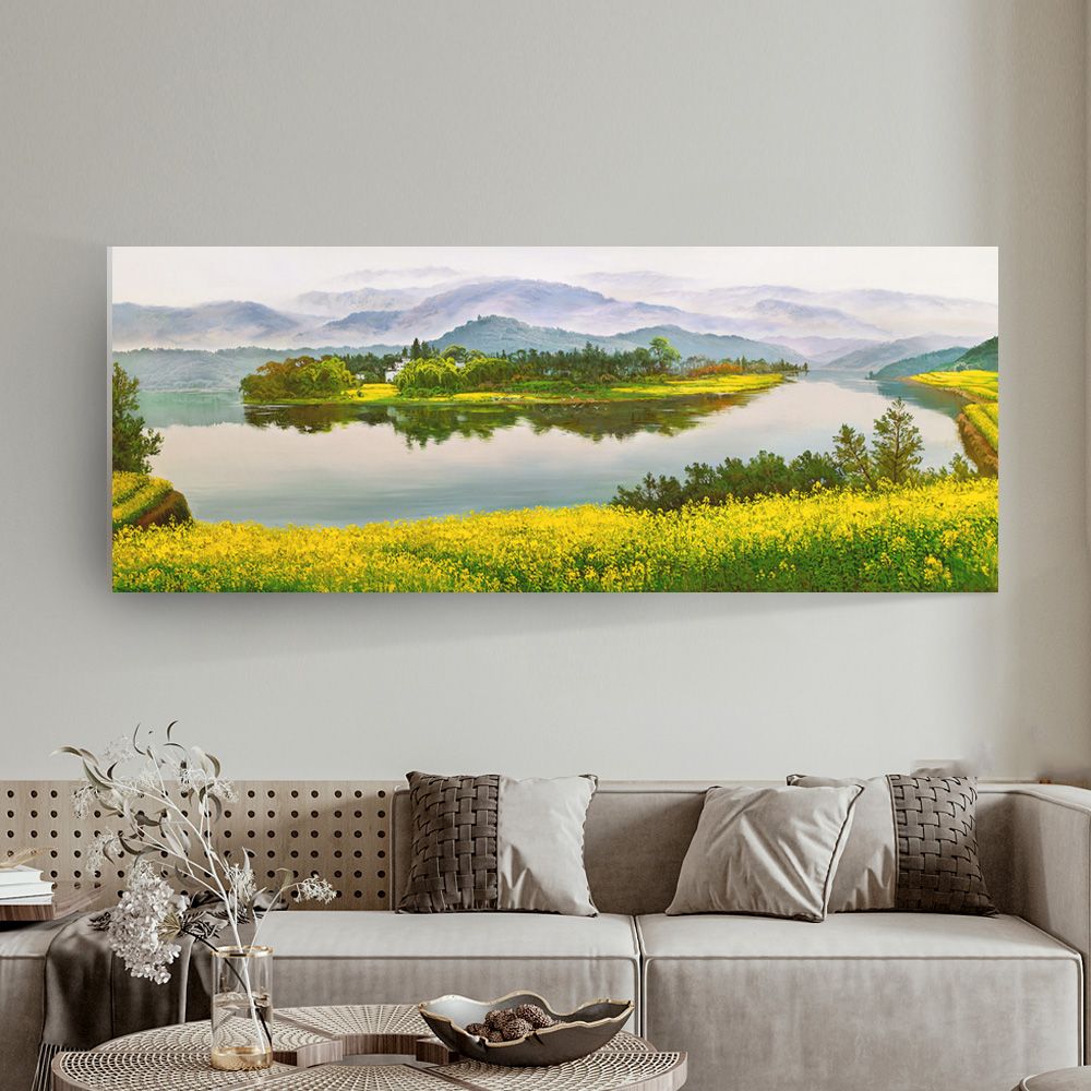 御畫房 油彩花 國家一級畫師手繪油畫60x120cm
