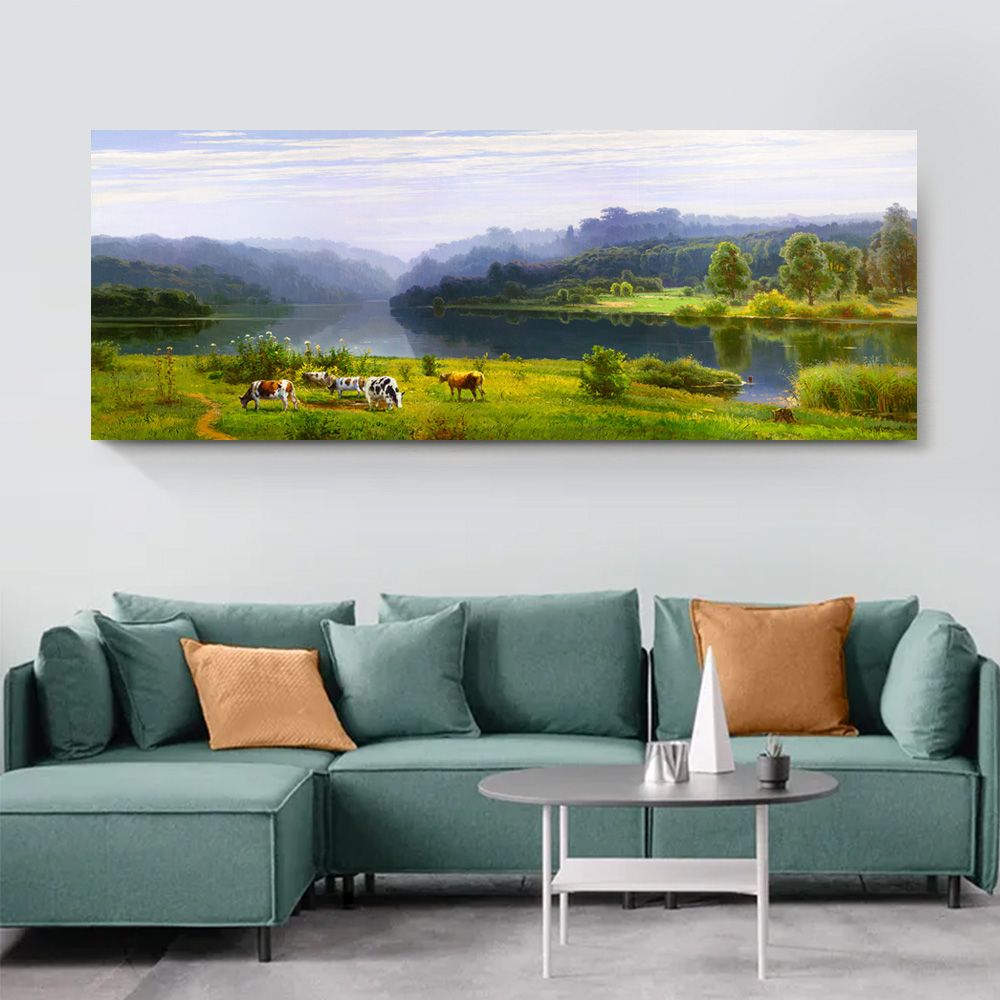 御畫房 秘境之三 國家一級畫師手繪油畫60x120cm