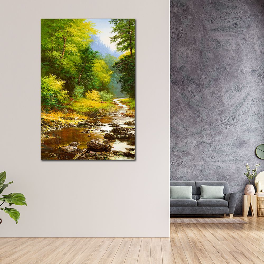 御畫房 綠林風光 國家一級畫師手繪油畫60x90cm