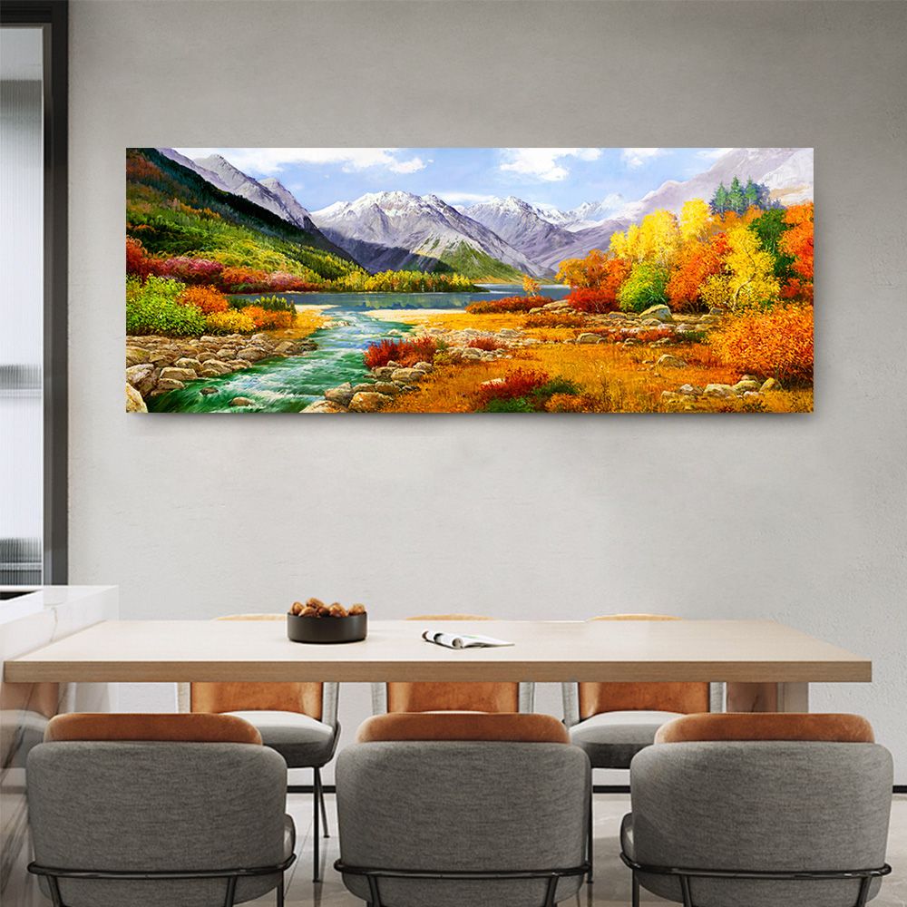 御畫房 香格里拉 國家一級畫師手繪油畫60x120cm