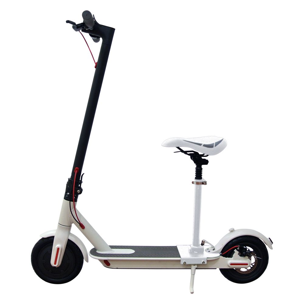 CARSCAM 9吋極速智能電動折疊滑板車(贈座椅)-白色