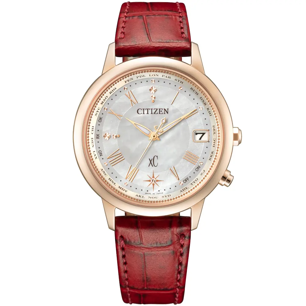 CITIZEN 星辰 XC 鈦 台灣25周年限量Hebe田馥甄廣告款 光動能電波女錶 CB1105-02W