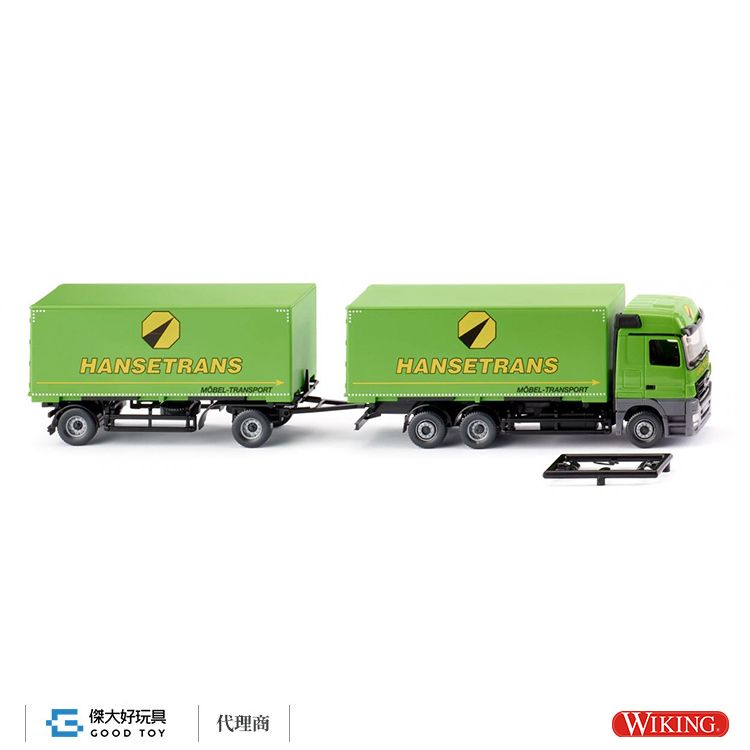 WIKING 057311 (HO) MB Actros-Hansetrans可換箱體卡車