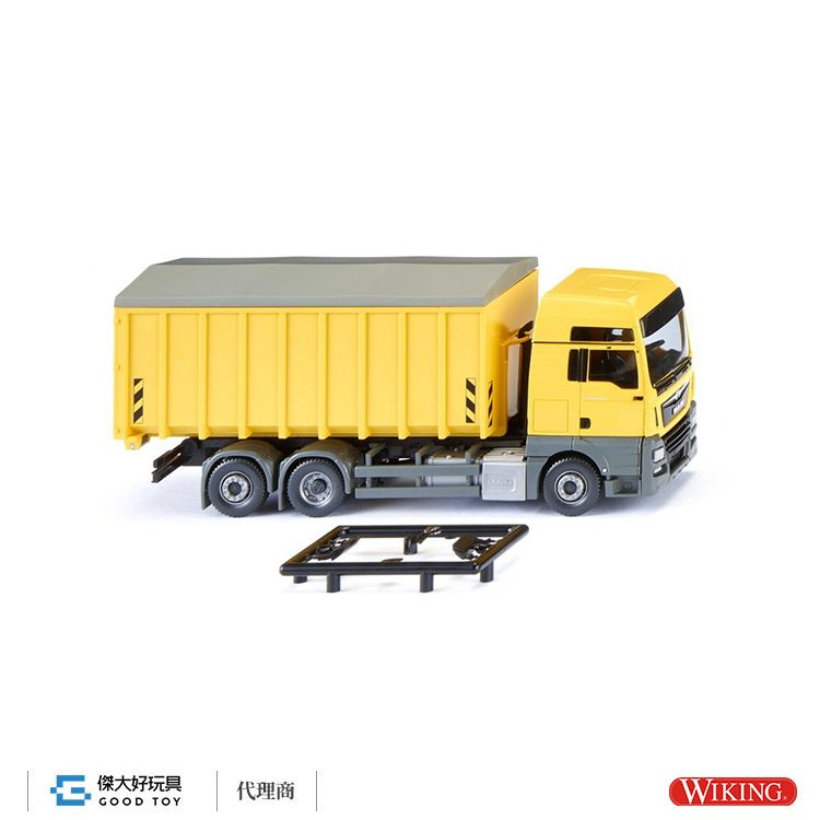 WIKING 067205 (HO) MAN TGX Euro 6c/Meiller 傾卸式卡車-鋅黃色