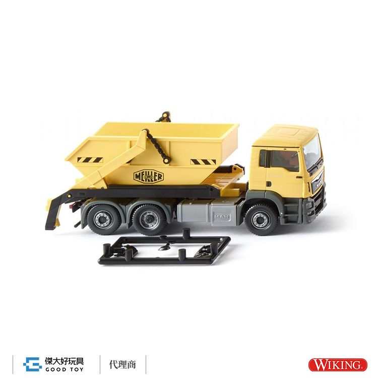 WIKING 067906 (HO) MAN TGS Euro 6/Meiller 擺臂式卸斗卡車-鋅黃色
