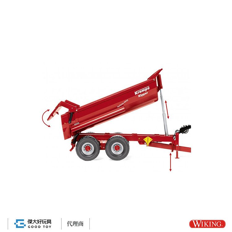 WIKING 077854 1:32 Krampe tandem HP 20 半圓槽自卸半拖車