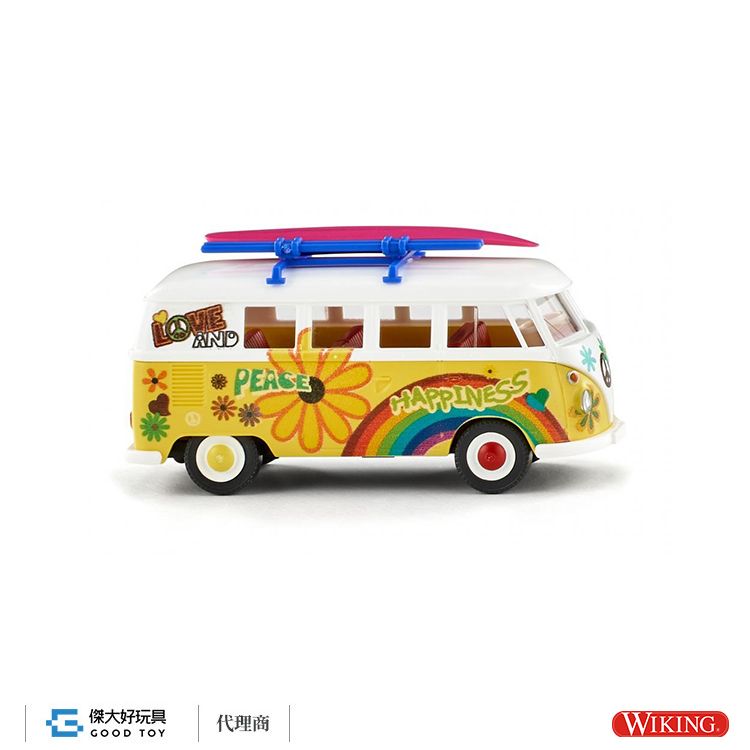 WIKING 079725 (HO) VW T1 巴士-Flower Power 花的力量
