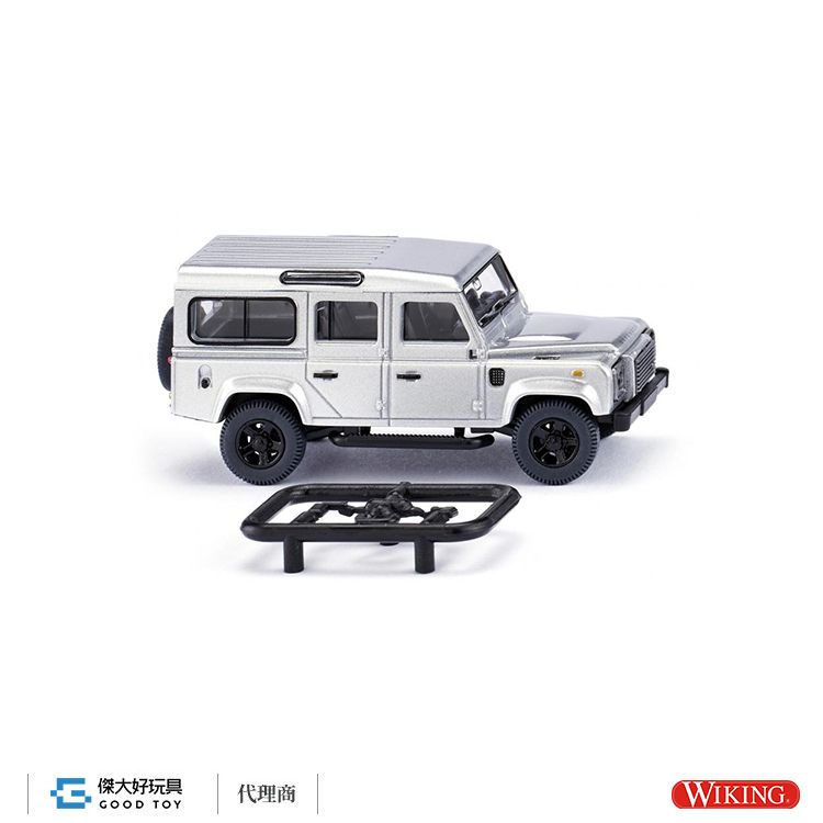 WIKING 010203 (HO) Land Rover Defender 110-金屬銀色