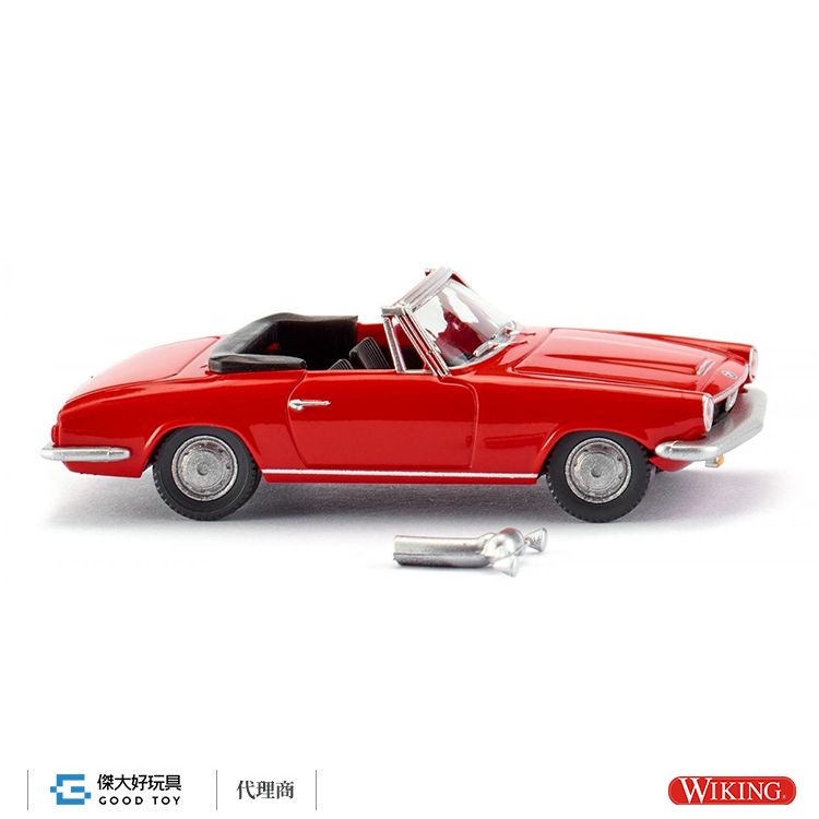WIKING 018798 (HO) BMW 1600 GT敞篷跑車-紅色