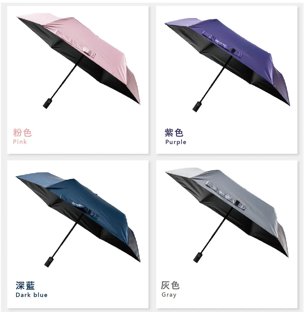 F-SEASONS素面降溫輕量自動傘/ 深藍/ IF30