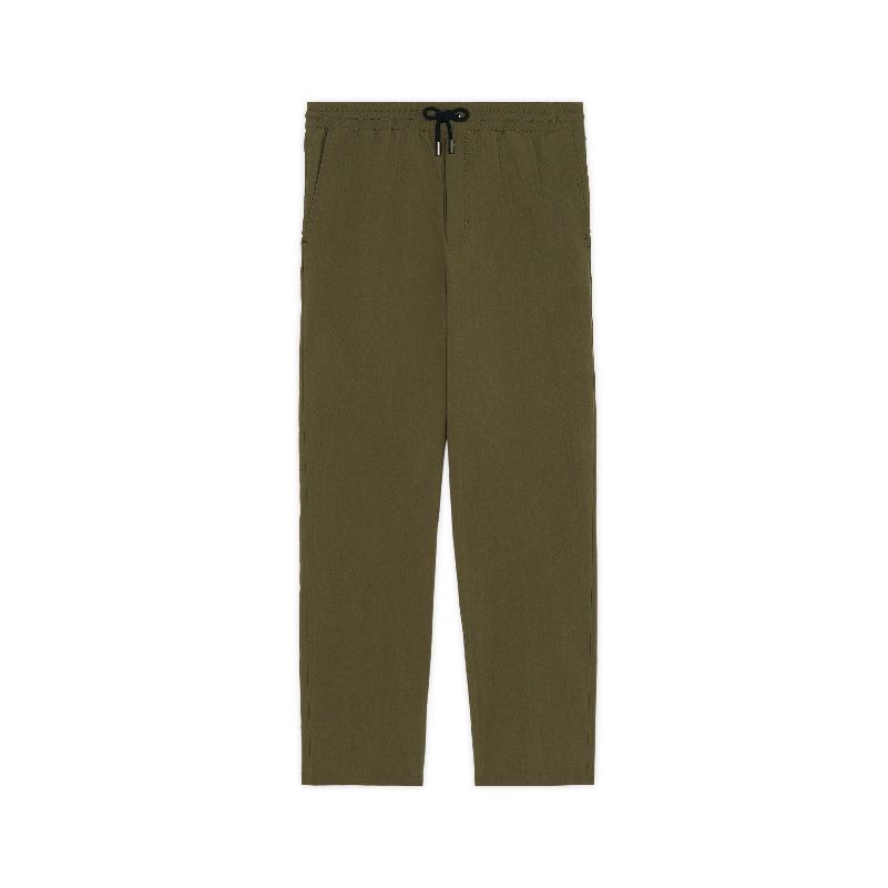MAISON KITSUNÉ 軍綠色束口長褲--S