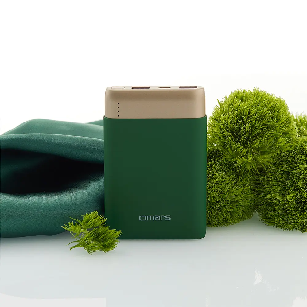 【omars】炫彩系行動電源 PD20W+QC3.0快充 10000mAh(山野綠)