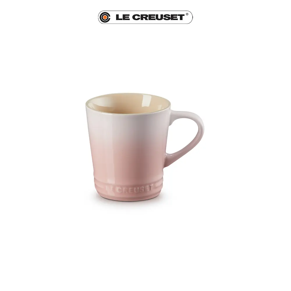 LE CREUSET瓷器V馬克杯/ 貝殼粉