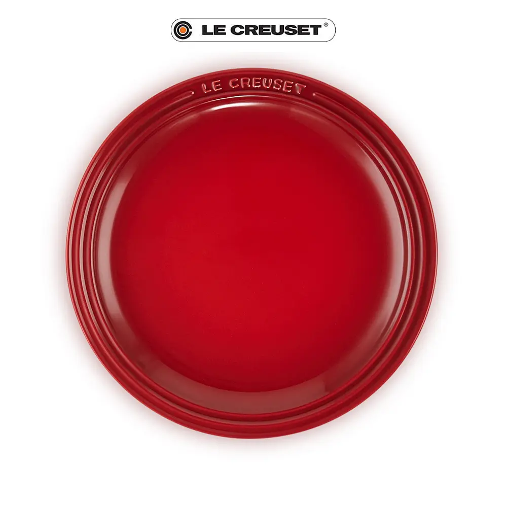 LE CREUSET瓷器圓盤/ 23cm/ 櫻桃紅