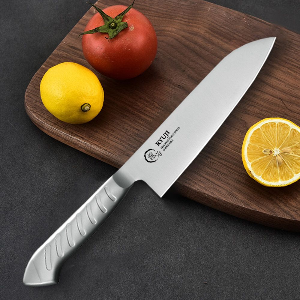 【日本下村】龍治RYUJI日本製-匠製水磨 精工淬鍊一體成型不鏽鋼刀-17cm(三德包丁)