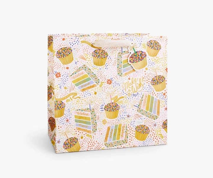 美國 RIFLE PAPER 包裝提袋/ L/ Birthday Cake