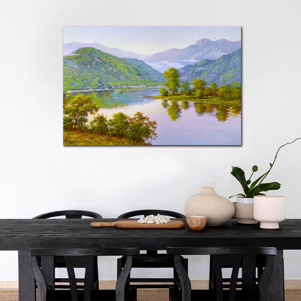 御畫房 山青水秀 國家一級畫師手繪油畫60×90cm(VF-80)