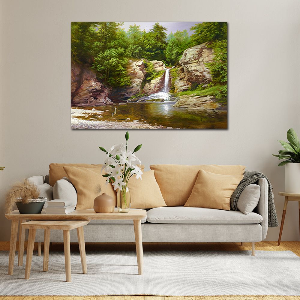御畫房 春水流 國家一級畫師手繪油畫60×90cm(VF-92)