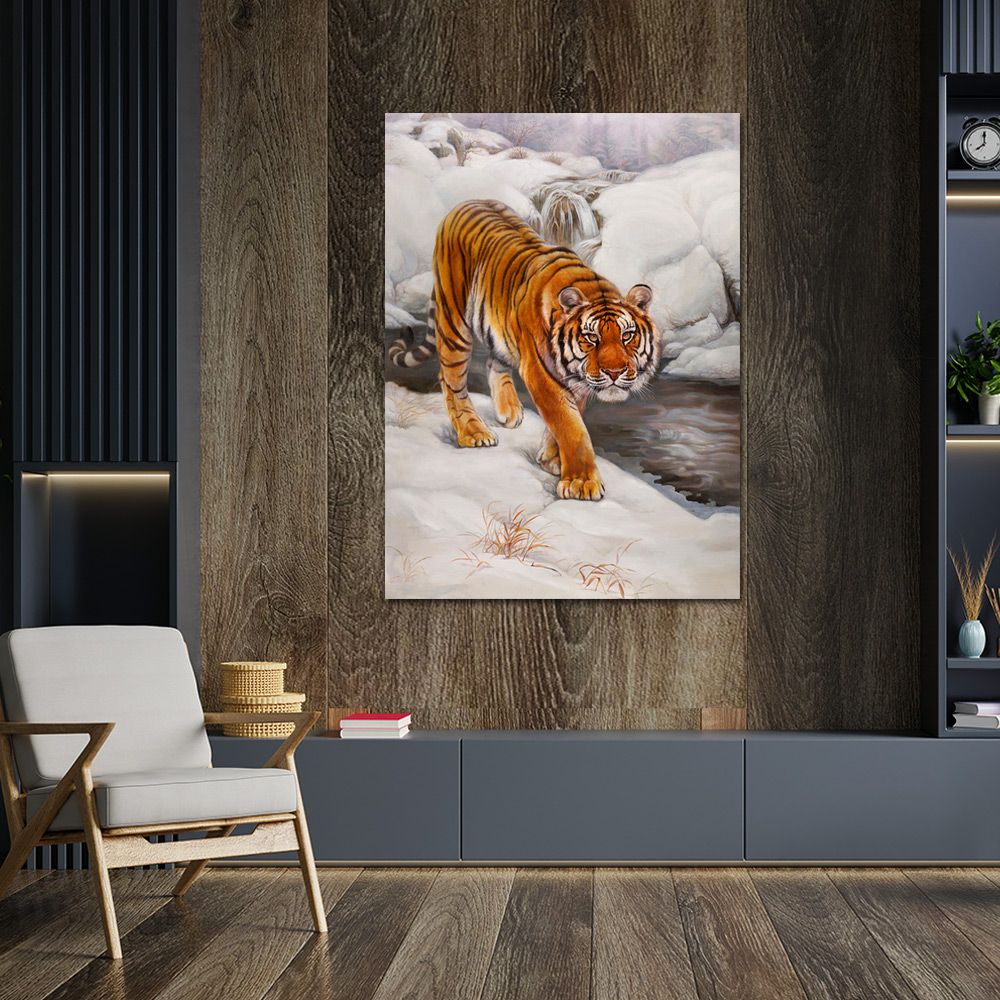 御畫房 王者雄風 國家一級畫師手繪油畫60×90cm(VF-107)