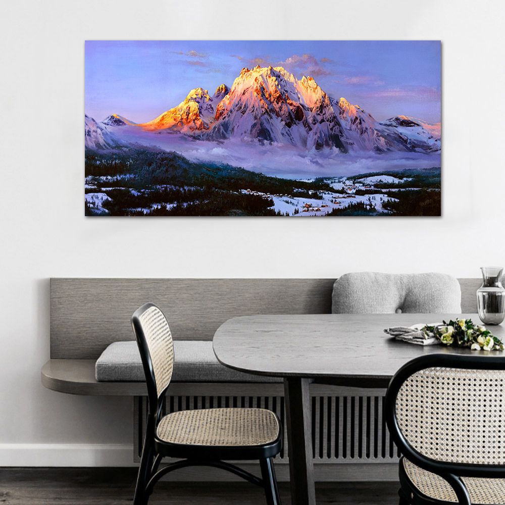 御畫房 紫氣東來 國家一級畫師手繪油畫60×120cm(VF-138)
