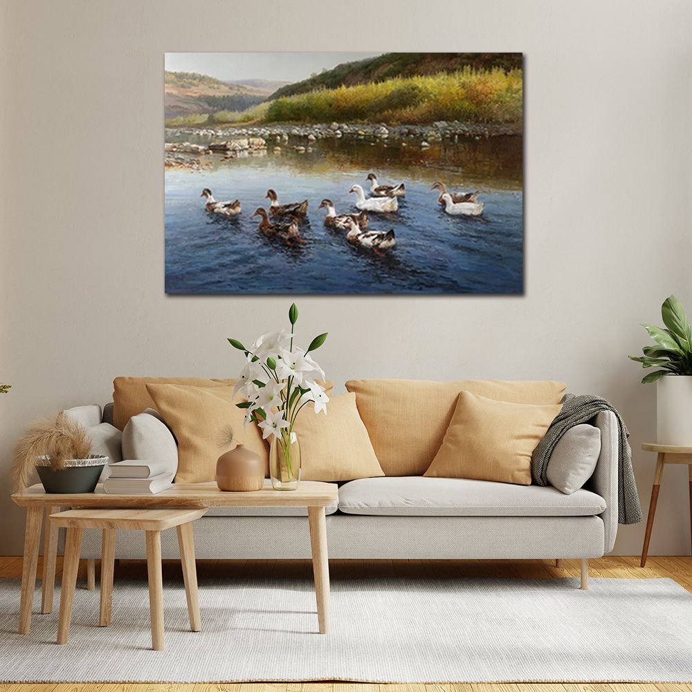 御畫房 自在神遊 國家一級畫師手繪油畫60×90cm(VF-79)