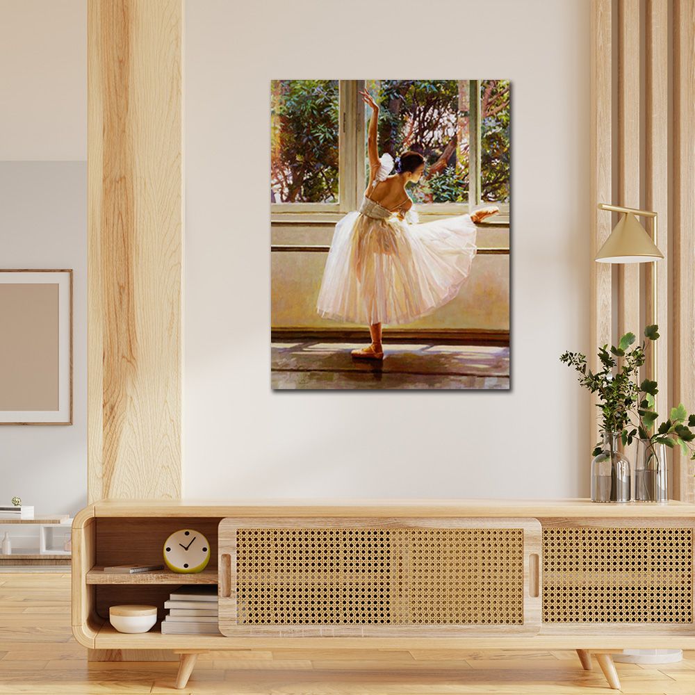 御畫房 芭蕾舞之一 國家一級畫師手繪油畫60×80cm(VF-160)