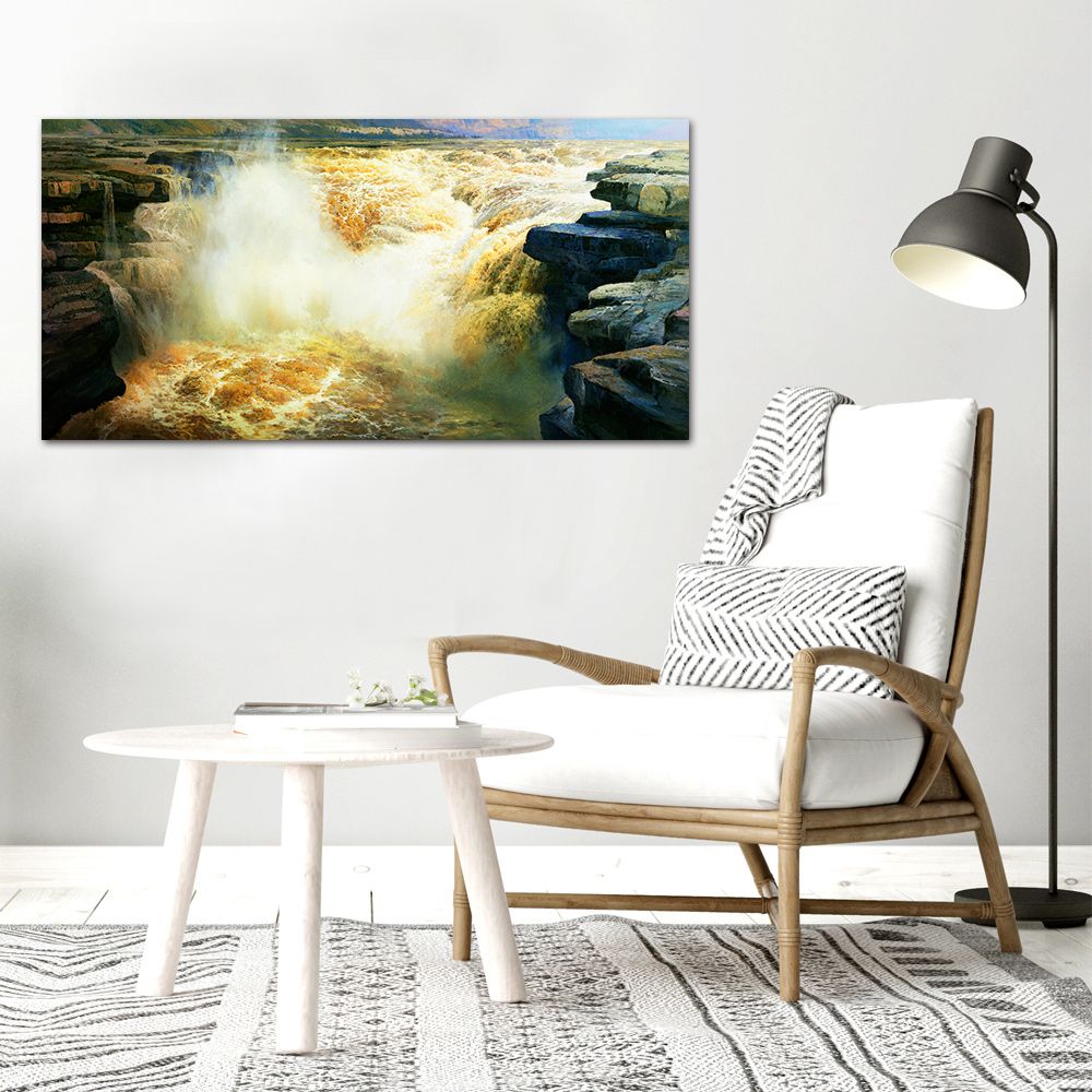 御畫房 黃河頌 國家一級畫師手繪油畫60×120cm(VF-147)