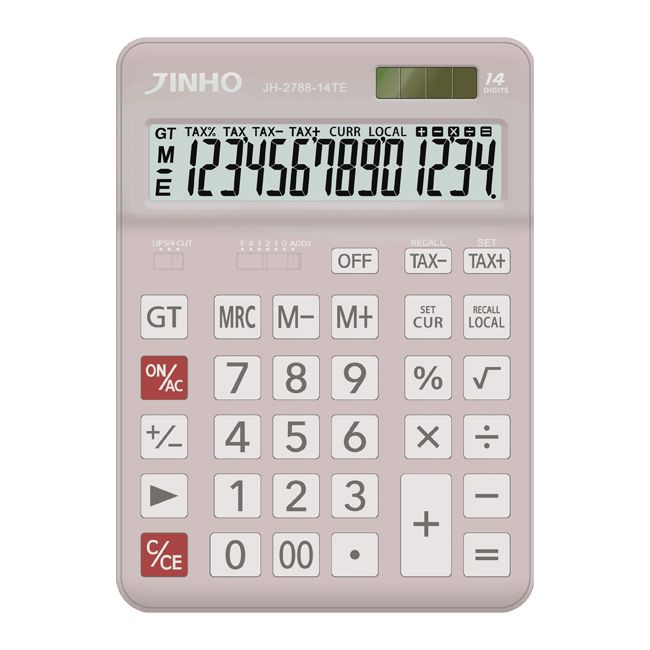 JINHO 14位元桌上型計算機/ JH-2788-14TE/ 芋圓紫