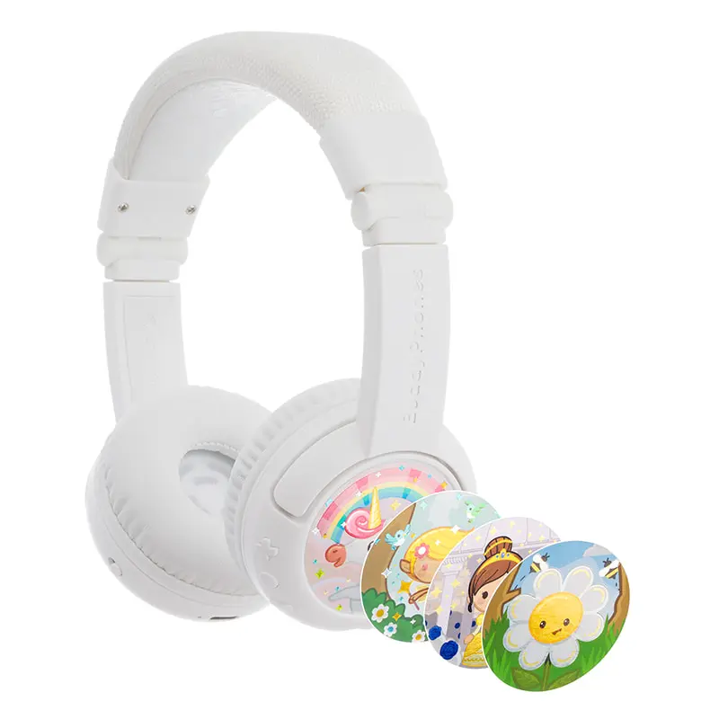 BuddyPhones Play+藍芽學習Plus系列 兒童耳機(白)