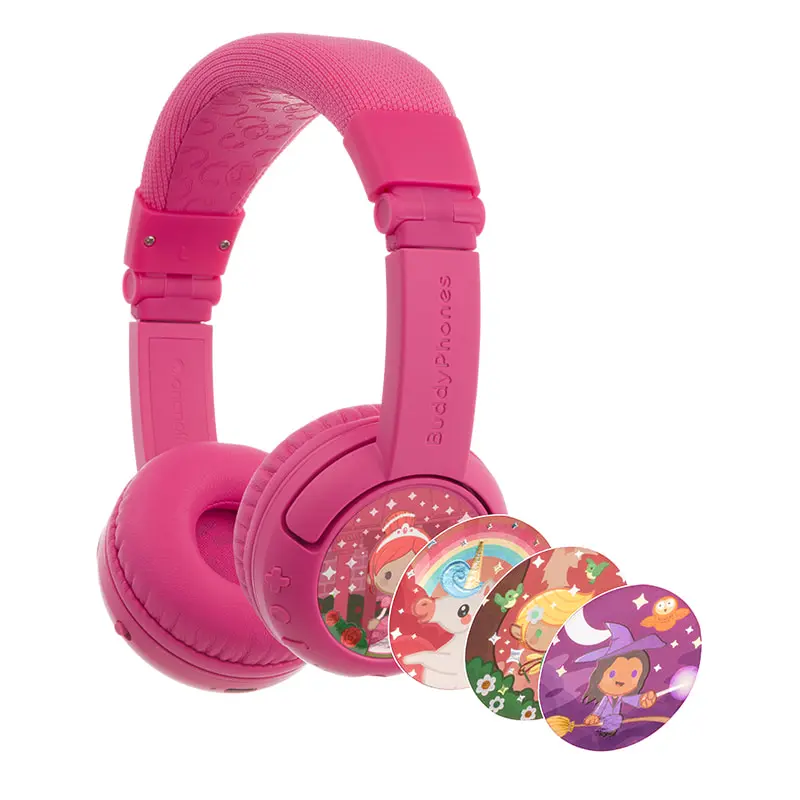 BuddyPhones Play+藍芽學習Plus系列 兒童耳機(粉)