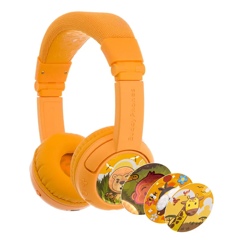 BuddyPhones Play+藍芽學習Plus系列 兒童耳機(黃)