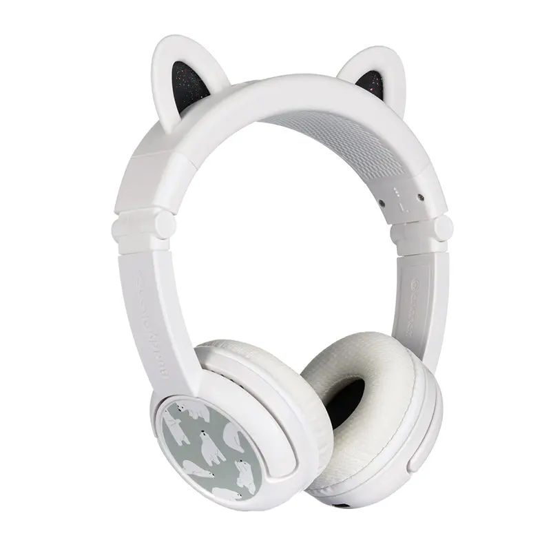 BuddyPhones PlayEars+藍芽動物學習Plus系列 兒童耳機(北極熊)