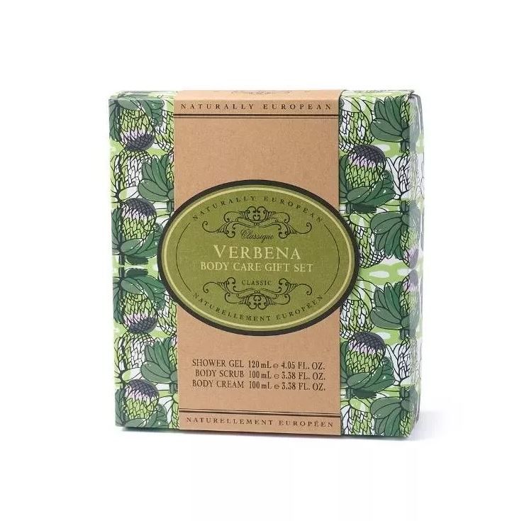 英國 Naturally European 超值身體保養組/ 馬鞭草/ 沐浴乳120ml+身體磨砂膏100ml+身體乳霜100ml