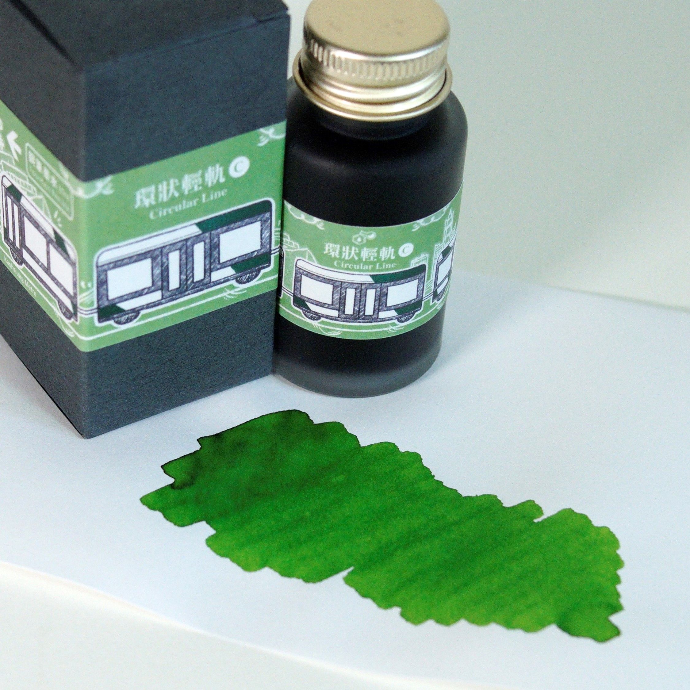 蘭泉墨研所INK INSTITUTE軌道系列鋼筆墨水/ 高捷綠線-環狀輕軌/ 30ml