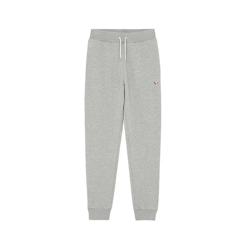 MAISON KITSUNÉ 灰色國旗狐狸LOGO束口褲--M
