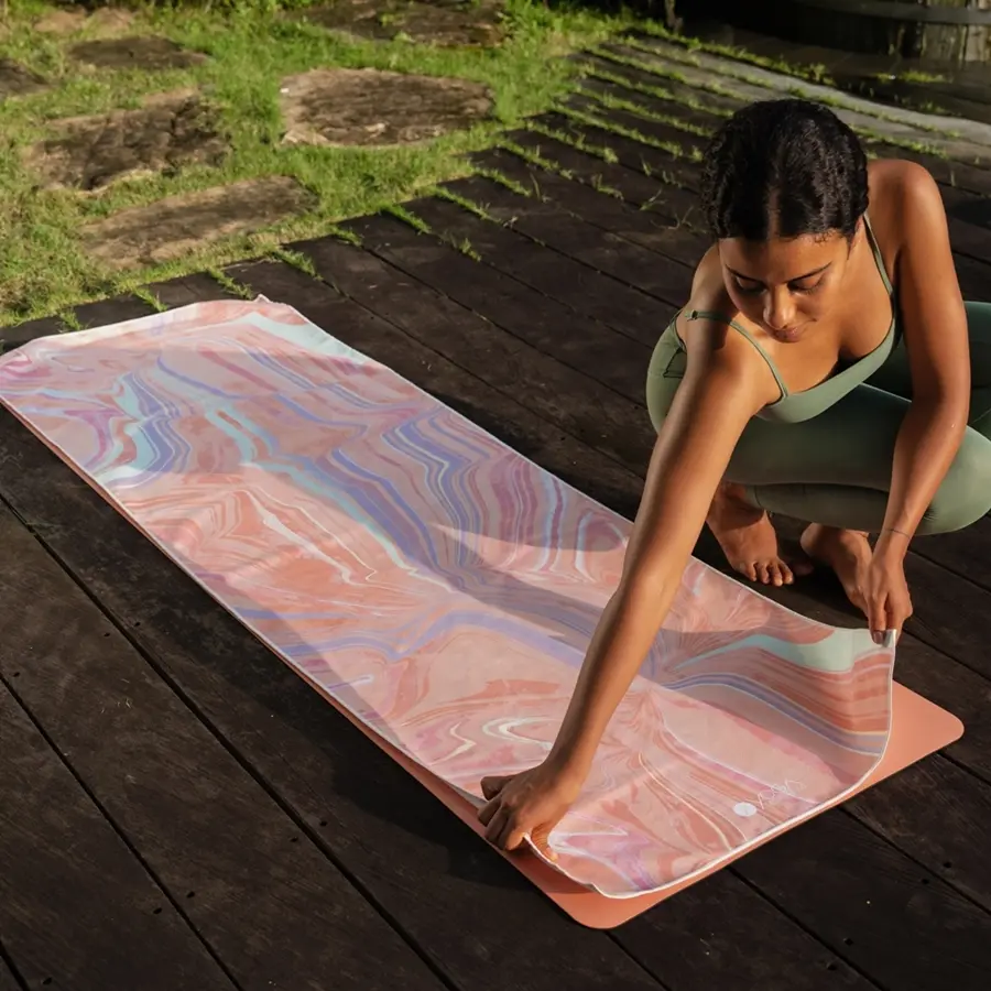 【Yoga Design Lab】Yoga Mat Towel 瑜珈舖巾 - Pearl (濕止滑瑜珈鋪巾)