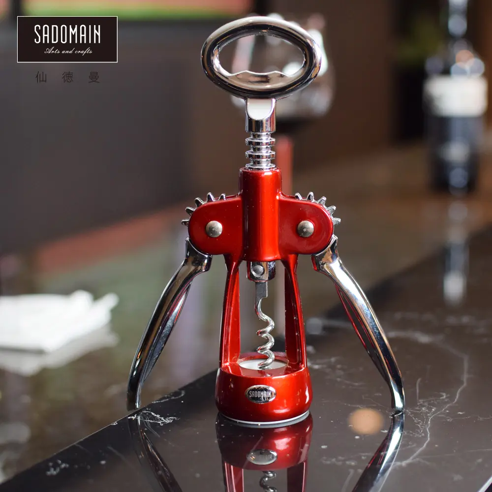 【仙德曼SADOMAIN】KF鋅合金 羽翼紅酒開瓶器