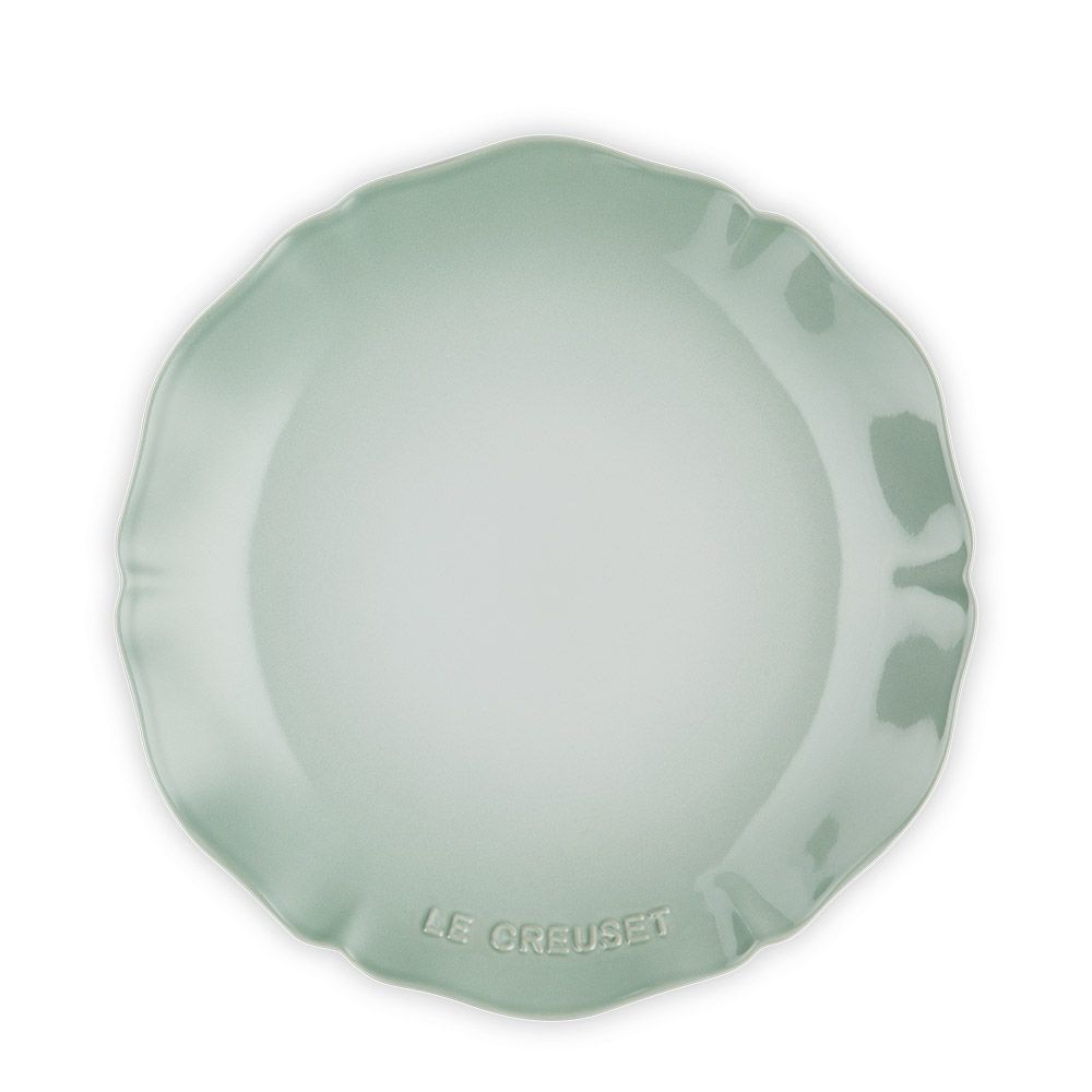 LE CREUSET瓷器凡爾賽花園系列圓盤/ 25cm/ 湖水綠
