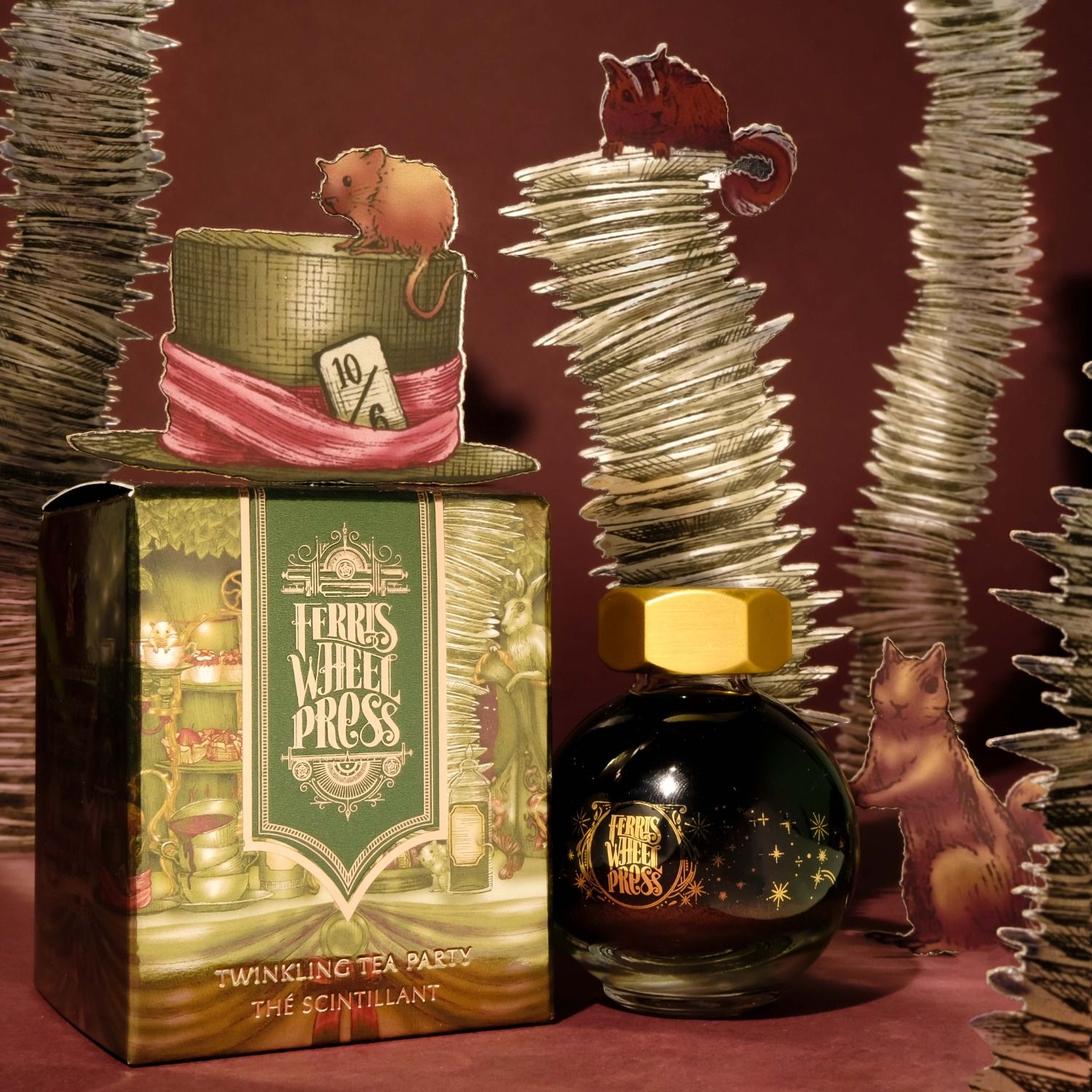 FERRIS WHEEL PRESS摩天輪鋼筆閃粉墨水/ 夢遊童話系列/ 森林茶會Twinkling Tea Party/ 20ml