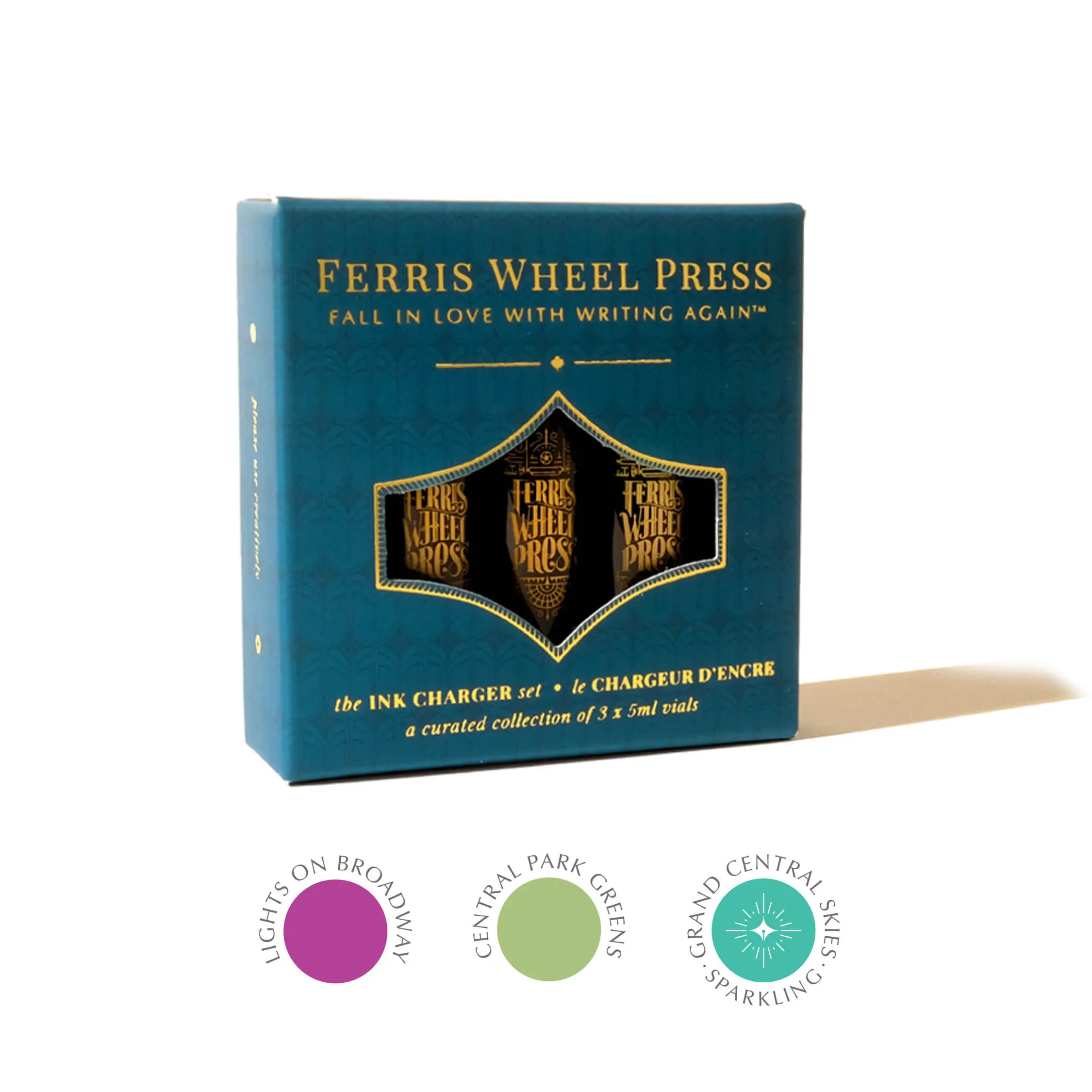 FERRIS WHEEL PRESS摩天輪鋼筆墨水/ 紐約系列/ 紐約紐約New York, New York Collection/ 小電池瓶分裝3入組