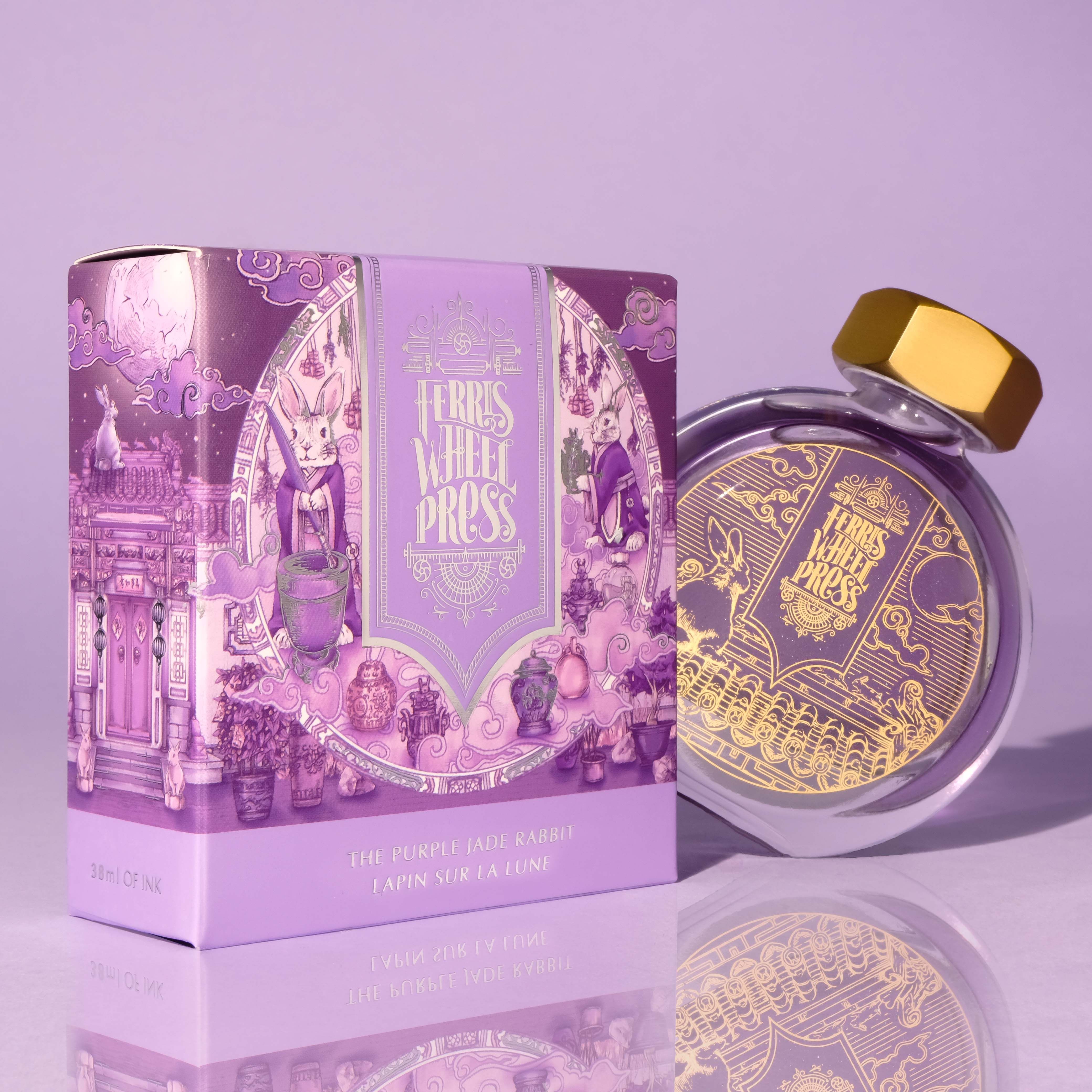 FERRIS WHEEL PRESS閃粉鋼筆墨水/ 年度限定/ 紫玉兔Purple Jade Rabbit/ 38ml