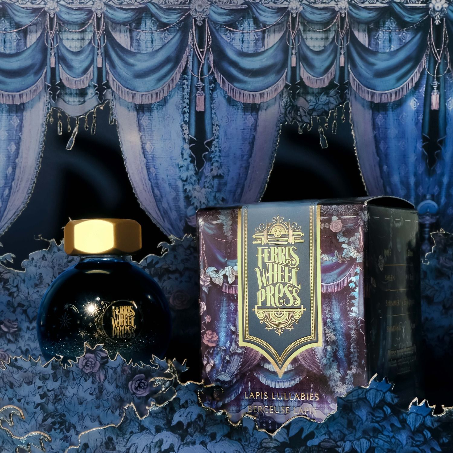 FERRIS WHEEL PRESS摩天輪鋼筆閃粉墨水/ 童話系列/ 青金石搖籃曲Lapis Lullabies/ 20ml