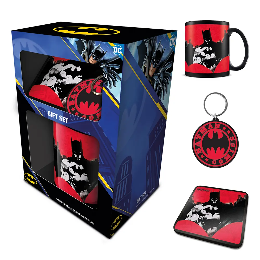 【DC】蝙蝠俠-Batman(Red) 高級禮物組(內含馬克杯、杯墊、鑰匙圈)