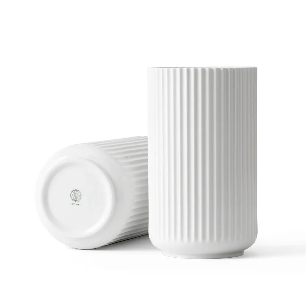 北歐櫥窗/Lyngby Porcelæn Lyngby 靈比 手工瓷花瓶(H 25cm、白)