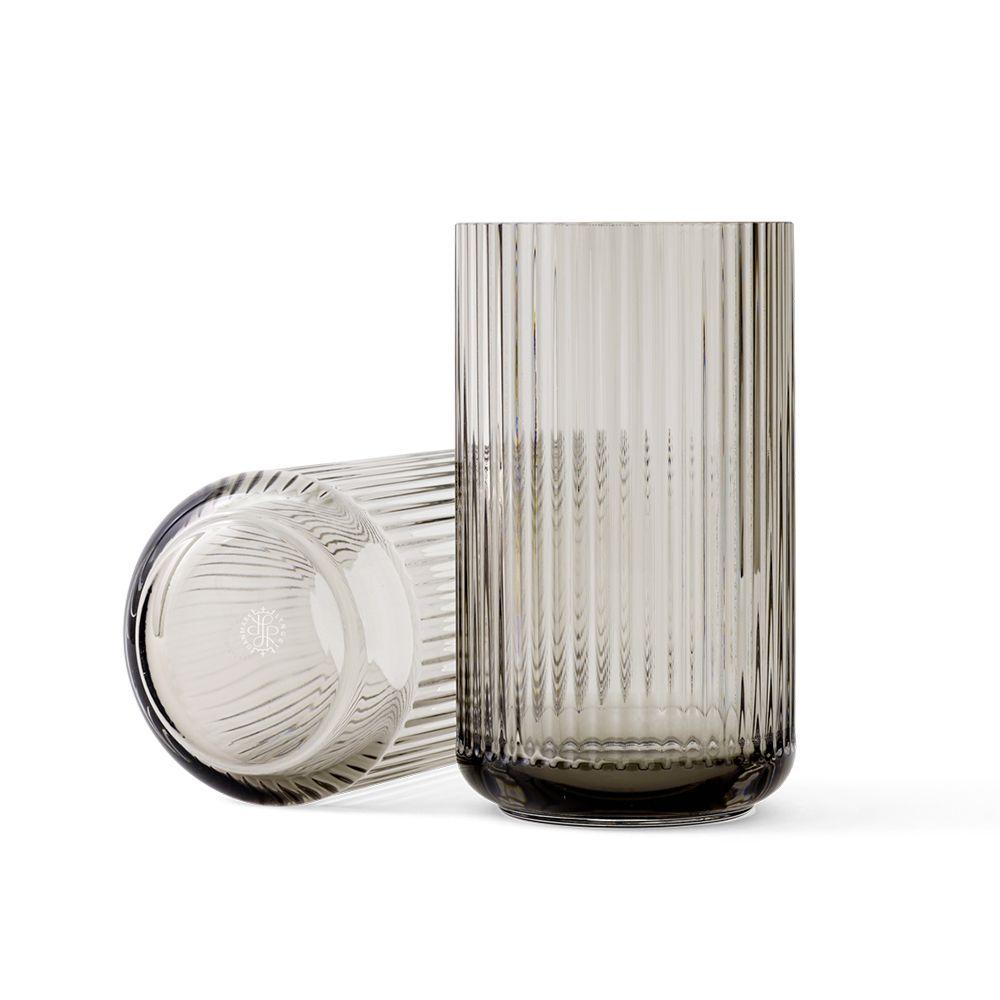 北歐櫥窗/Lyngby Porcelæn Lyngby 靈比 玻璃花瓶(H 20cm、透灰)